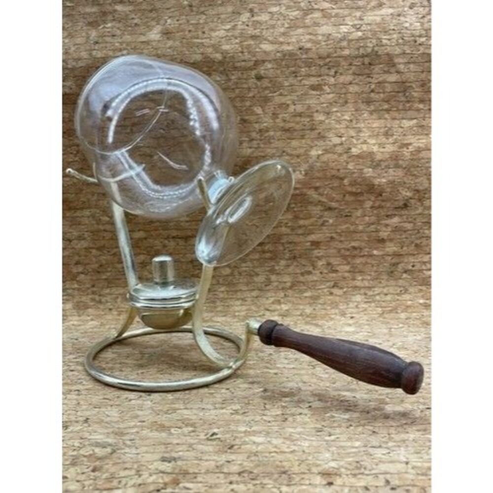 Silverplated Brandy Cognac Warmer Snifter Glass Holder Stand Tabletop Barware